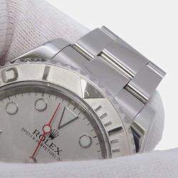 Rolex Silver Stainless Steel Yacht-Master Automatic Men's Wristwatch 40 mm