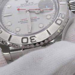 Rolex Silver Stainless Steel Yacht-Master Automatic Men's Wristwatch 40 mm