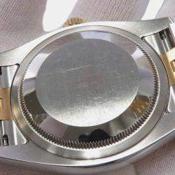 Rolex White 18k Yellow Gold Stainless Steel Datejust Automatic Men's Wristwatch 36 mm
