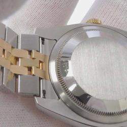 Rolex White 18k Yellow Gold Stainless Steel Datejust Automatic Men's Wristwatch 36 mm