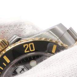 Rolex Black 18k Yellow Gold Stainless Steel Submariner 116613LN Automatic Men's Wristwatch 40 mm