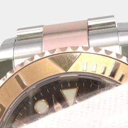 Pre Owned Rolex Brown 18k Rose Gold Stainless Steel Yacht-Master 116621 Automatic Men's Wristwatch 40 mm