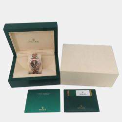 Pre Owned Rolex Brown 18k Rose Gold Stainless Steel Yacht-Master 116621 Automatic Men's Wristwatch 40 mm