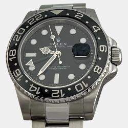 Rolex Black Stainless Steel Ceramic GMT-Master II 116710 Automatic Men's Wristwatch 40 mm