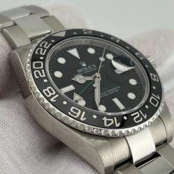 Rolex Black Stainless Steel Ceramic GMT-Master II 116710 Automatic Men's Wristwatch 40 mm