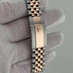 Rolex Sundust 18k Rose Gold Stainless Steel Datejust 126331 Automatic Men's Wristwatch 41 mm