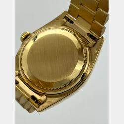 Rolex Wood 18k Yellow Gold Day - Date President 18078 Automatic Men's Wristwatch 36 mm