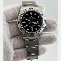 Rolex Black Stainless Steel Explorer II 226570 Automatic Men's Wristwatch 42 mm