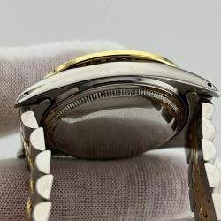 Rolex Black MOP Customised Diamond 18k Yellow Gold Stainless Steel Datejust 16013 Automatic Men's Wristwatch 36 mm
