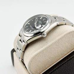 Rolex Black Stainless Steel Oyster Perpetual Date 1503 Automatic Men's Wristwatch 34 mm
