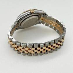 Rolex Black 18k Rose Gold Stainless Steel Datejust Turn-O-Graph 116261 Automatic Men's Wristwatch 36 mm