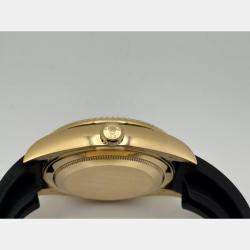 Rolex Black 18k Yellow Gold Sky-Dweller 326238 Automatic Men's Wristwatch 42 mm