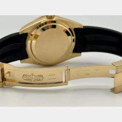 Rolex Black 18k Yellow Gold Sky-Dweller 326238 Automatic Men's Wristwatch 42 mm