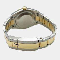 Rolex Black 18k Yellow Gold Stainless Steel Explorer 124273 Automatic Men's Wristwatch 36 mm