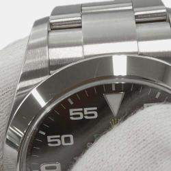 Rolex Black Stainless Steel Air-King 116900 Automatic Men's Wristwatch 40 mm
