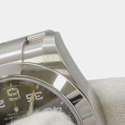 Rolex Black Stainless Steel Air-King 116900 Automatic Men's Wristwatch 40 mm