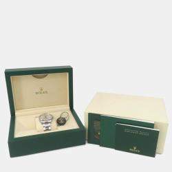 Rolex Silver 18k White Gold Stainless Steel Datejust 126234 Automatic Men's Wristwatch 36 mm