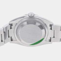 Rolex Silver 18k White Gold Stainless Steel Datejust 126234 Automatic Men's Wristwatch 36 mm