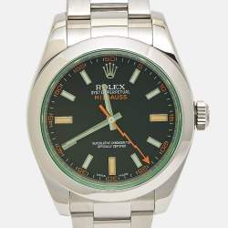 Rolex Black Dial Oystersteel Milgauss M116400GV-0001 Men's Wristwatch 40 mm