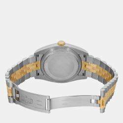 Rolex Champagne Diamond Stainless Steel Datejust 116233 Automatic Men's Wristwatch 36 mm