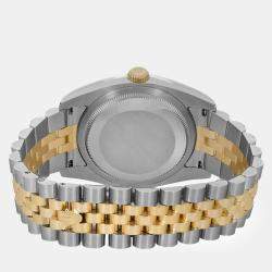 Rolex Champagne Diamond Stainless Steel Datejust 116233 Automatic Men's Wristwatch 36 mm