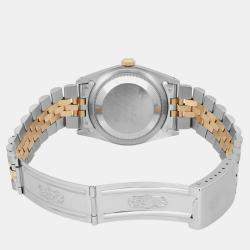 Rolex Champagne Diamond 18K Yellow Gold Datejust 16233 Automatic Men's Wristwatch 36 mm