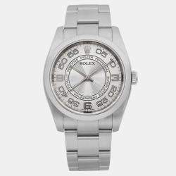 Rolex Silver Stainless Steel Oyster Perpetual 116000 Automatic Men's Wristwatch 36 mm
