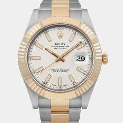 Rolex Cream 18K Yellow Gold Datejust II 116333 Automatic Men's Wristwatch 41 mm