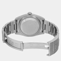 Pre Owned Rolex Blue Stainless Steel Oyster Perpetual 116000 Automatic Men's Wristwatch 36 mm
