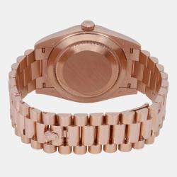 Rolex Chocolate Diamond 18K Rose Gold Date 228235 Automatic Men's Wristwatch 40 mm