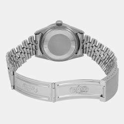 Rolex Custom Green Diamond Stainless Steel Datejust 1601 Automatic Men's Wristwatch 36 mm