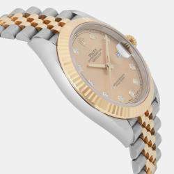 Rolex Champagne Diamond 18k Yellow Gold Datejust 126333 Automatic Men's Wristwatch 41 mm