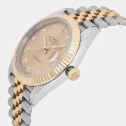 Rolex Champagne Diamond 18k Yellow Gold Datejust 126333 Automatic Men's Wristwatch 41 mm