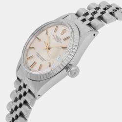 Rolex Silver Stainless Steel Datejust 1603 Automatic Men's Wristwatch 36mm
