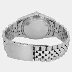 Rolex Cream 18K White Gold Datejust 16234 Automatic Men's Wristwatch 36mm