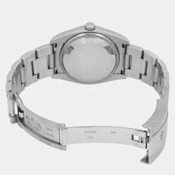 Rolex Black Stainless Steel Oyster Perpetual Date 115200 Automatic Men's Wristwatch 34MM