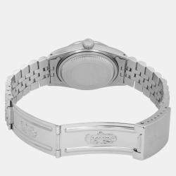 Rolex Custom Green Turquoise Diamond Stainless Steel Datejust 16030 Automatic Men's Wristwatch 36mm