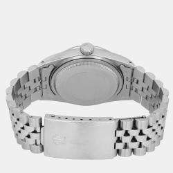 Rolex Custom Green Turquoise Diamond Stainless Steel Datejust 16030 Automatic Men's Wristwatch 36mm