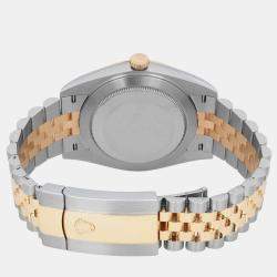 Rolex White MOP Diamond 18K Yellow Gold Datejust 126303 Automatic Men's Wristwatch 41 mm