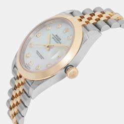 Rolex White MOP Diamond 18K Yellow Gold Datejust 126303 Automatic Men's Wristwatch 41 mm