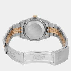 Rolex Champagne 18K Yellow Gold Stainless Steel Datejust 16013 Automatic Men's Wristwatch 36 mm