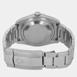 Pre Owned Rolex Black Stainless Steel Datejust Turn-O-Graph 116264 Automatic Men's Wristwatch 36 mm