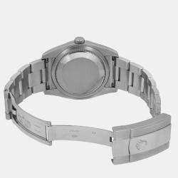 Pre Owned Rolex Black Stainless Steel Datejust Turn-O-Graph 116264 Automatic Men's Wristwatch 36 mm