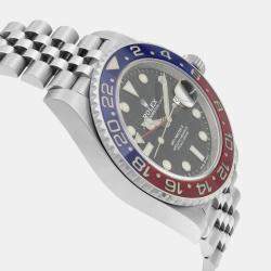 Rolex Black Stainless Steel GMT Master II Pepsi 126710BLRO Automatic Men's Wristwatch 41 mm