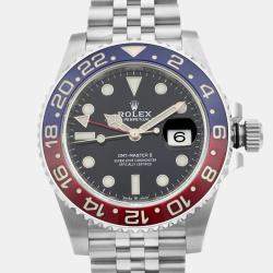 Rolex Black Stainless Steel GMT Master II Pepsi 126710BLRO Automatic Men's Wristwatch 41 mm