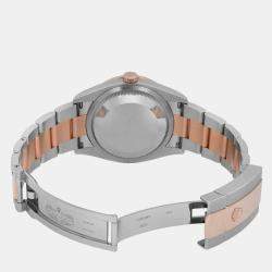 Rolex MOP Diamond 18K Rose Gold Stainless Steel Datejust 126281RBR Automatic Men's Wristwatch 36 mm