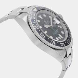 Rolex Black Stainless Steel GMT Master II Automatic Men's Wristwatch 40 mm