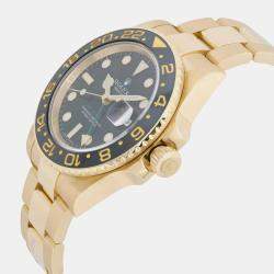 Rolex Black 18K Yellow Gold GMT-Master II 116718 Automatic Men's Wristwatch 40 mm