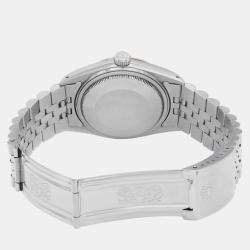 Rolex Silver Stainless Steel Datejust 16014 Automatic Men's Wristwatch 36 mm