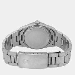 Rolex Silver Stainless Steel Air-King 14000 Automatic Men's Wristwatch 34 mm